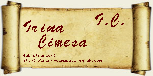Irina Cimeša vizit kartica